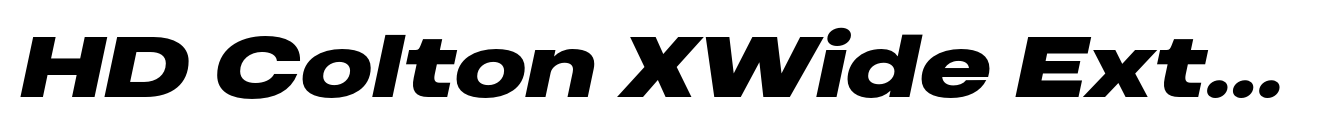 HD Colton XWide Extrabold Italic